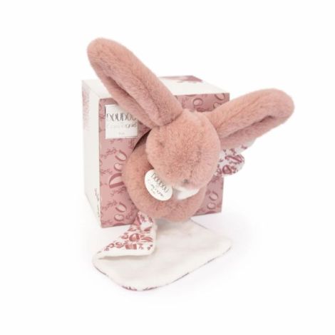 Iepuras Doudou - jucarie de plus cu paturica, 16 cm - poza 2