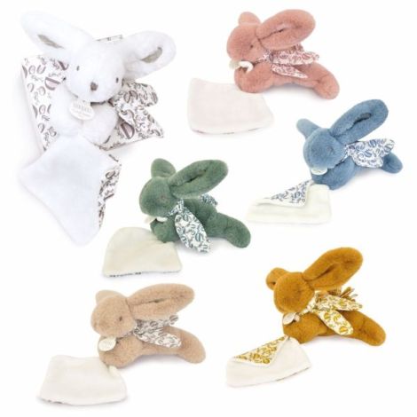Iepuras Doudou - jucarie de plus cu paturica, 16 cm - poza 3