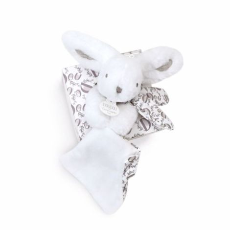 Iepuras Doudou - jucarie de plus cu paturica, 16 cm - poza 2