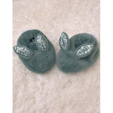 Iepuras Doudou - Set Pantofiori si Jucarie de Plus, verde - poza 3