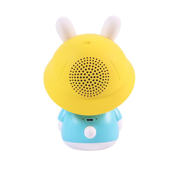 Iepuras educativ pentru copii cu povesti si cantece Alilo Baby Bunny albastru 15 cm - poza 4