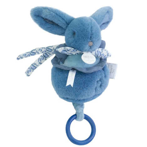 Iepuras muzical Doudou , albastru, 20 cm - poza 1