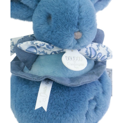 Iepuras muzical Doudou , albastru, 20 cm - poza 3
