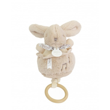 Iepuras muzical Doudou , bej, 20 cm - poza 1