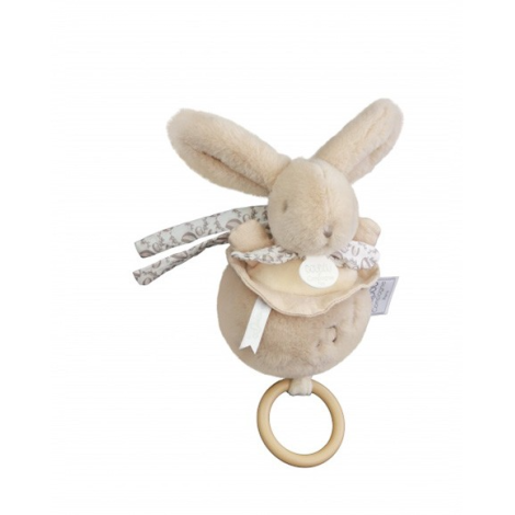 Iepuras muzical Doudou , bej, 20 cm - poza 3