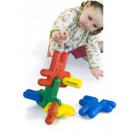 Iepurasi mari de imbinat si construit, 18 luni+, 8 bucati, Miniland educational 32224 - poza 2