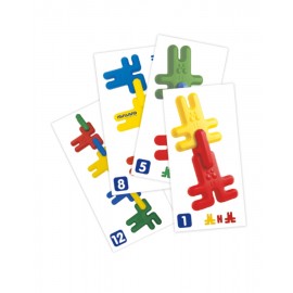 Iepurasi mari de imbinat si construit, 18 luni+, 8 bucati, Miniland educational 32224 - poza 4