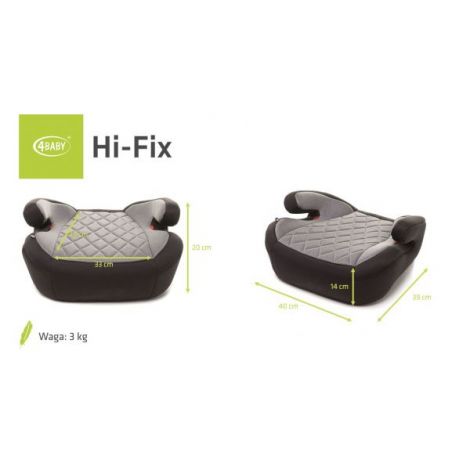 Inaltator 4Baby HI-FIX Isofix I-SIZE 125-150cm Gri - poza 3