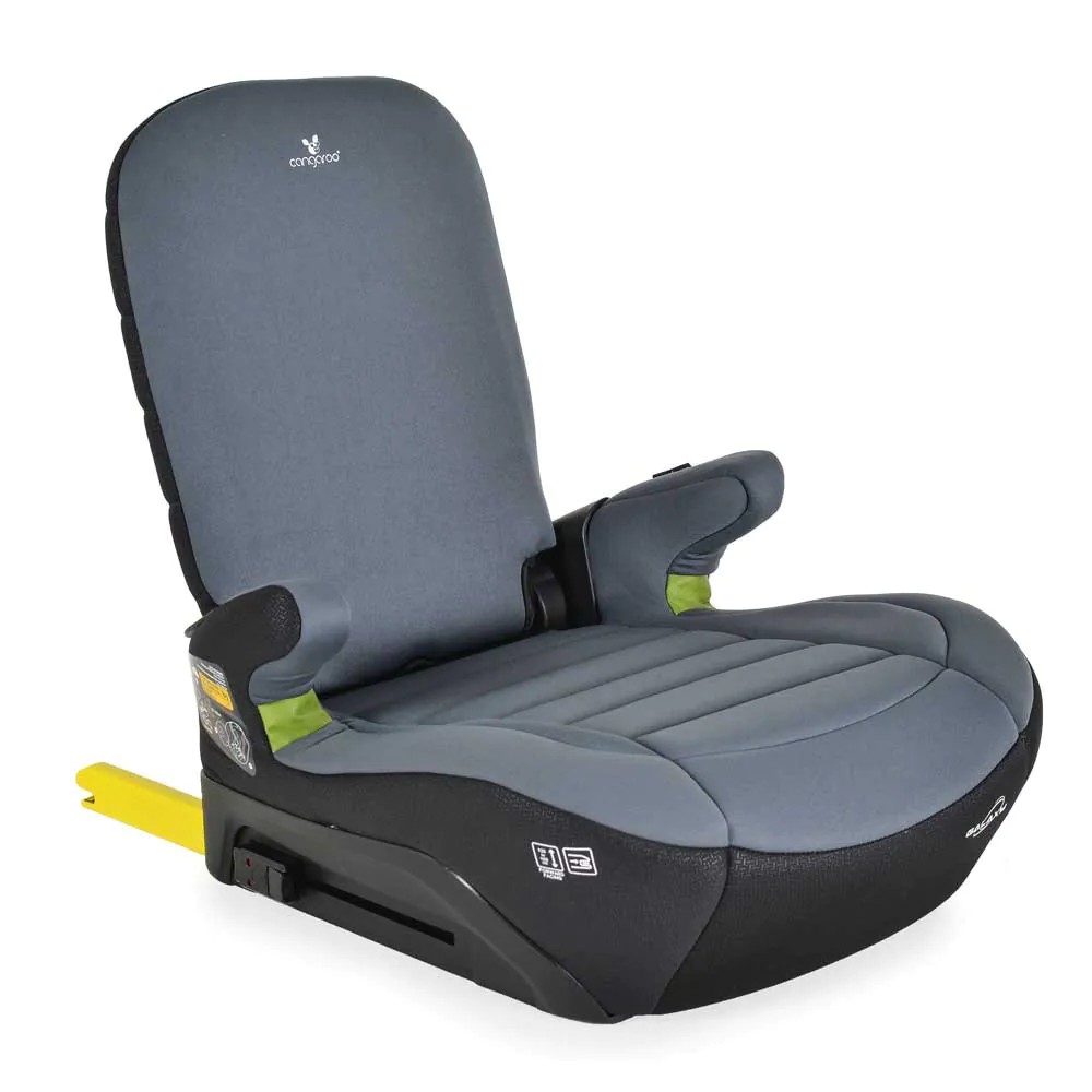 Inaltator auto cu isofix si spatar I Size (125-150 cm) Cangaroo Galaxy 2025 Space Grey - poza 1