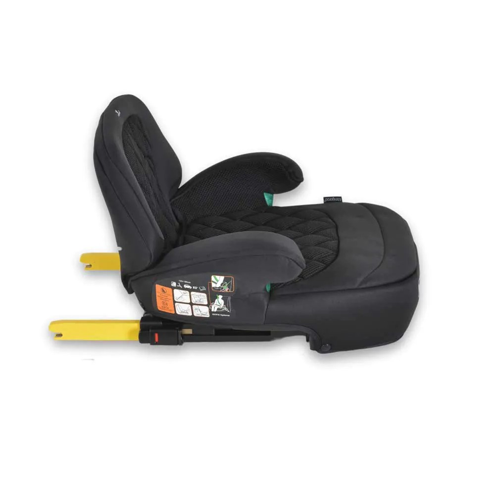 Inaltator auto cu spatar si isofix Cangaroo Jax I Size (125-150 cm) 2024 Negru - poza 2