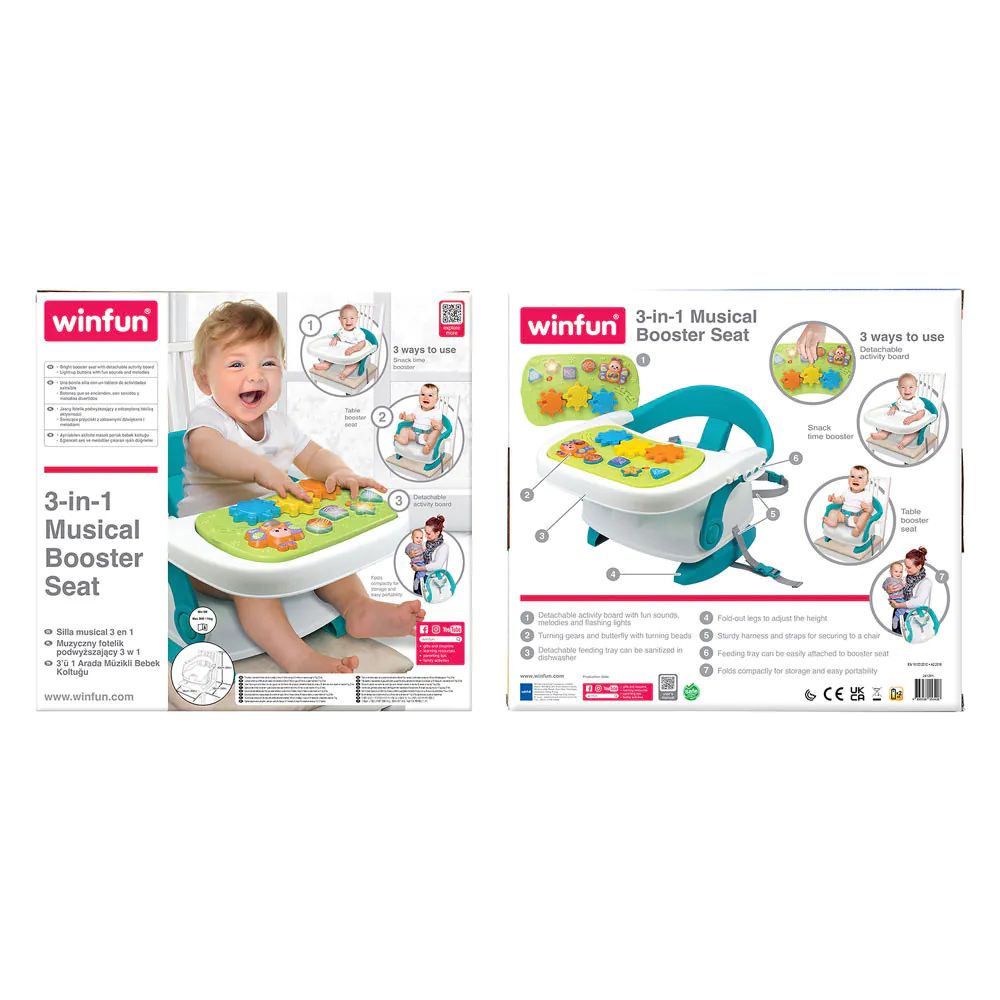 Inaltator scaun de masa cu activitati Winfun Musical Baby Booster - poza 2