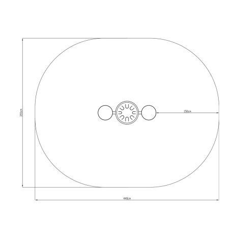 Instrument muzical Toba Handpan Duet, cu bete incluse, pentru spatii de joaca de exterior, cu prindere pe beton - poza 2