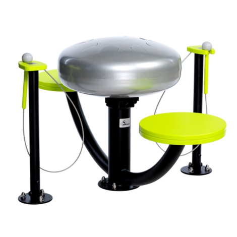 Instrument muzical Toba Handpan Duet, cu bete incluse, pentru spatii de joaca de exterior, cu prindere pe beton - poza 3