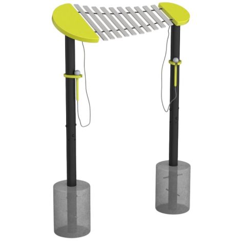 Instrument muzical Wind Piano pentru spatii de joaca de exterior, cu prindere in beton - poza 1