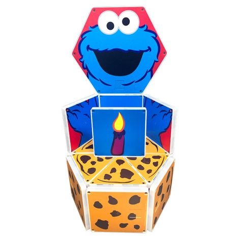 Invata formele, Cookie Monster, Magna-Tiles Structures - poza 3