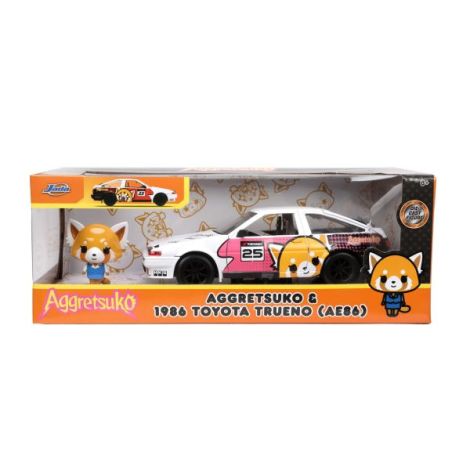 Jada Aggretsuko Set Masinuta Metalica Si Figurina Aggretsuko Si Toyota Trueno Scara 1:24 - poza 1