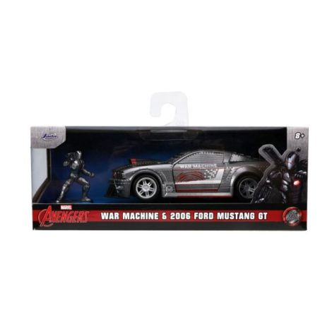 Jada Marvel Masinuta Metalica Ford Mustang Scara 1:32 Si Figurina Metalica War Machine - poza 1