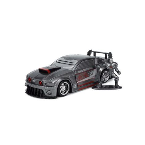 Jada Marvel Masinuta Metalica Ford Mustang Scara 1:32 Si Figurina Metalica War Machine - poza 3