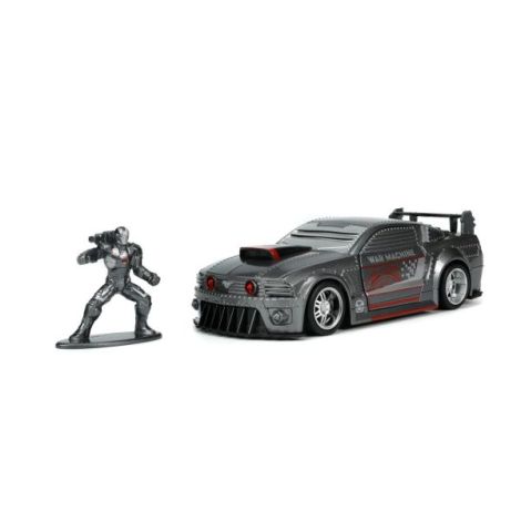 Jada Marvel Masinuta Metalica Ford Mustang Scara 1:32 Si Figurina Metalica War Machine - poza 4