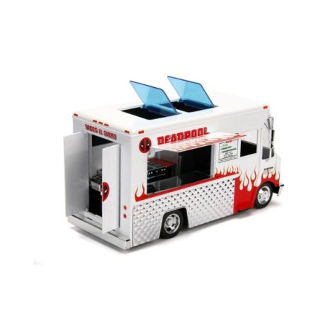 Jada Marvel Set Camionul De Mancare Scara 1:24 Si Figurina Metalica Deadpool - poza 5