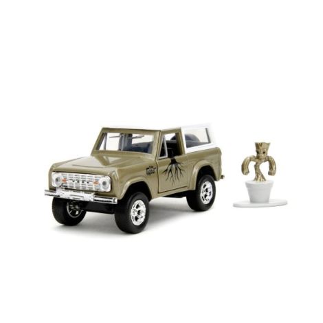 Jada Marvel Set Masinuta Metalica Ford Bronco Si Figurina Groot - poza 3