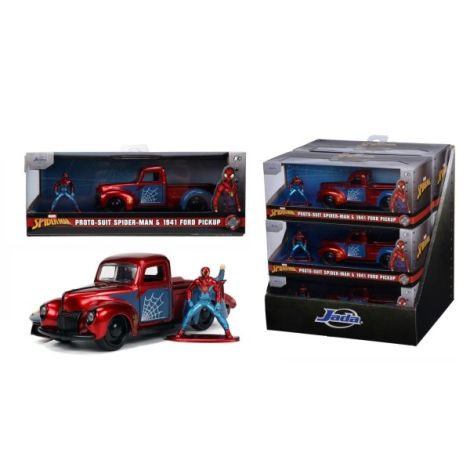 Jada Marvel Set Masinuta Metalica Ford Pick Up Scara 1:32 Si Figurina Metalica Spider Man - poza 1