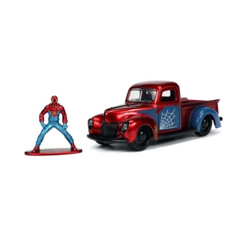 Jada Marvel Set Masinuta Metalica Ford Pick Up Scara 1:32 Si Figurina Metalica Spider Man - poza 3