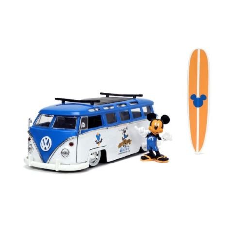 Jada Masina Din Metal Volkswagen T1 Bus Scara 1 La 24 Si Figurina Mickey Mouse - poza 2