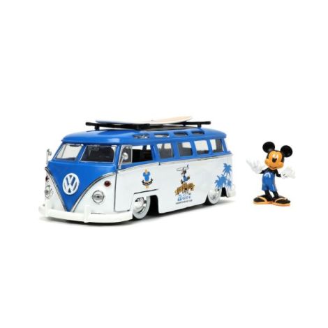 Jada Masina Din Metal Volkswagen T1 Bus Scara 1 La 24 Si Figurina Mickey Mouse - poza 3