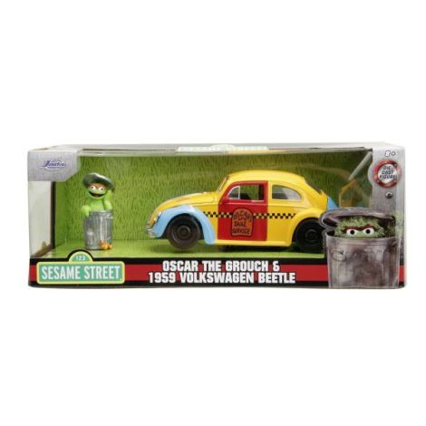 Jada Masinuta Metalica Sesame Street 1959 Vw Beetle 1:24 - poza 1