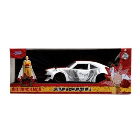 Jada One Punch Man Set Masinuta Metalica Mazda Rx 3 Si Figurina Saitama - poza 1
