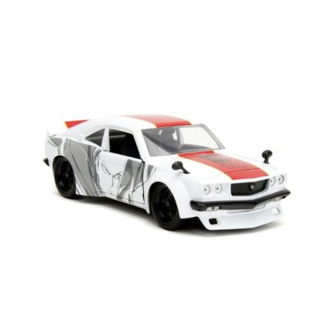 Jada One Punch Man Set Masinuta Metalica Mazda Rx 3 Si Figurina Saitama - poza 3