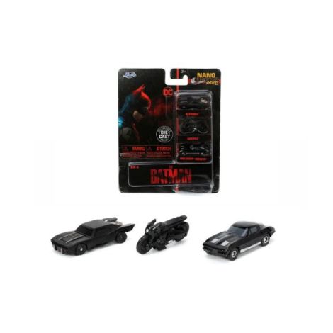 Jada Set 3 Vehicule Nano Batman 4cm - poza 1