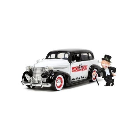 Jada Set Masinuta Metalica Chevrolet Master Deluxe 1939 Scara 1:24 Si Figurina Mr Monopoly - poza 2