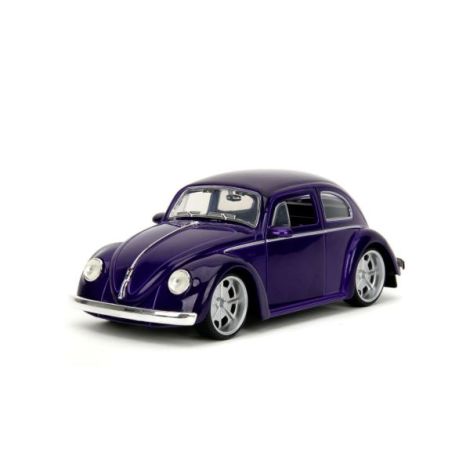 Jada Wednesday Set Masinuta Metalica Volkswagen Beetle 1:24 Si Figurina Metalica Wednesday 7cm - poza 5