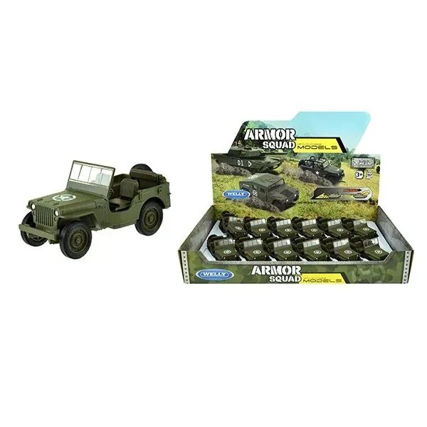 Jeep metalic Welly Army Squad - poza 2