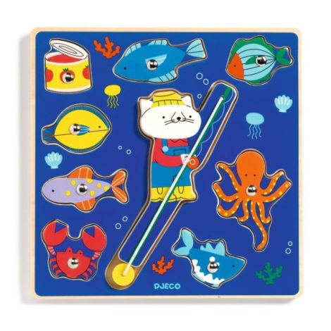 Joc 2 în 1 puzzle si pescuit magnetic, Djeco - poza 3