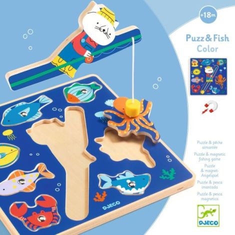 Joc 2 în 1 puzzle si pescuit magnetic, Djeco - poza 4