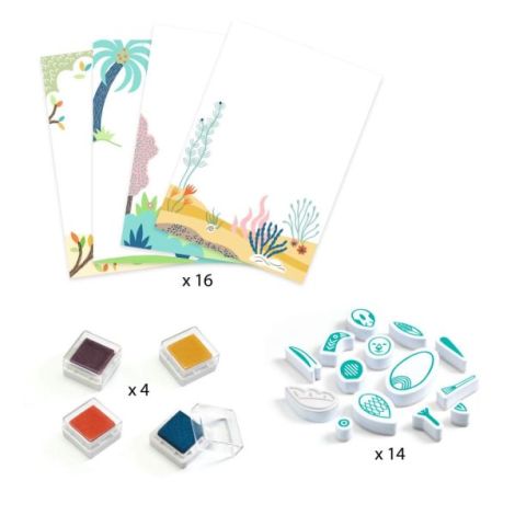 Joc creativ cu stampile Animale surprinzatoare, Djeco - poza 2