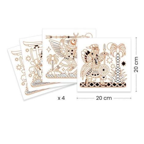 Joc creativ de colorat Animale razboinice, Djeco - poza 3
