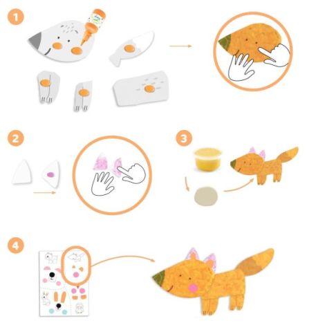 Joc creativ de pictat pentru cei mici Explorare prin Culoare, Djeco - poza 4