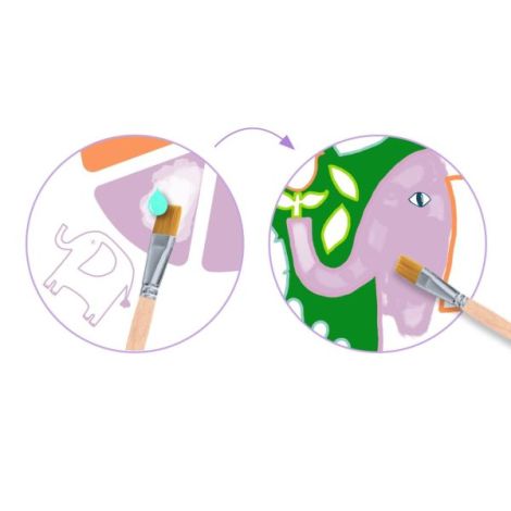 Joc creativ de pictura Animale salbatice, Djeco - poza 4