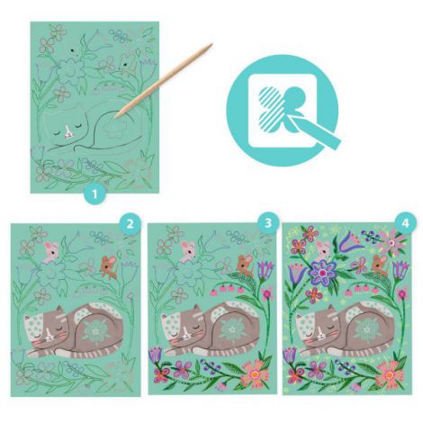 Joc creativ de razuit Animale din gradina - poza 3