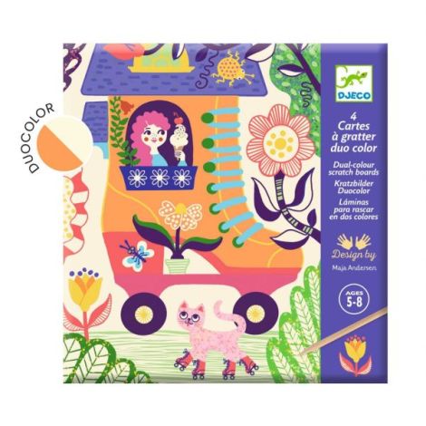 Joc creativ de razuit Casute trasnite, Djeco - poza 1