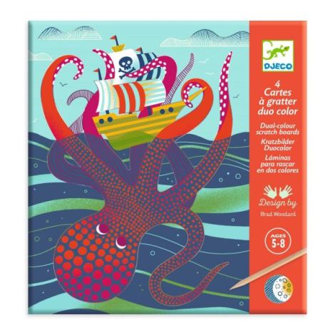 Joc creativ de razuit Fauna marina, Djeco - poza 1