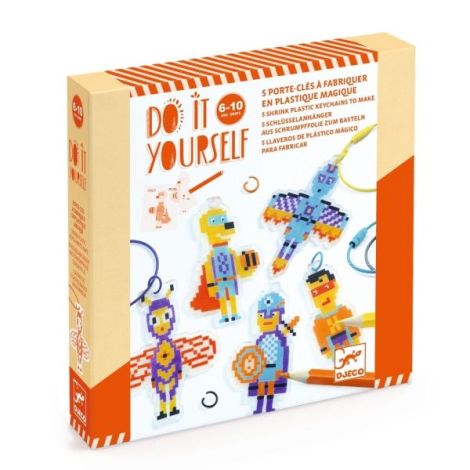 Joc creativ DIY Brelocuri eroi, Djeco - poza 1