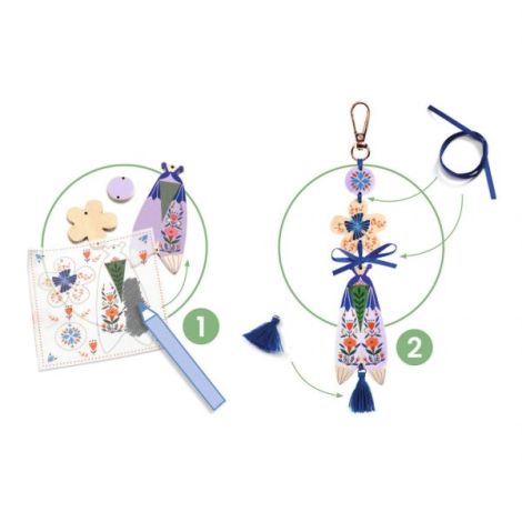 Joc creativ DIY Brelocuri si accesorii, Djeco - poza 2