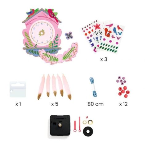 Joc creativ DIY Ceas de perete, Djeco - poza 4