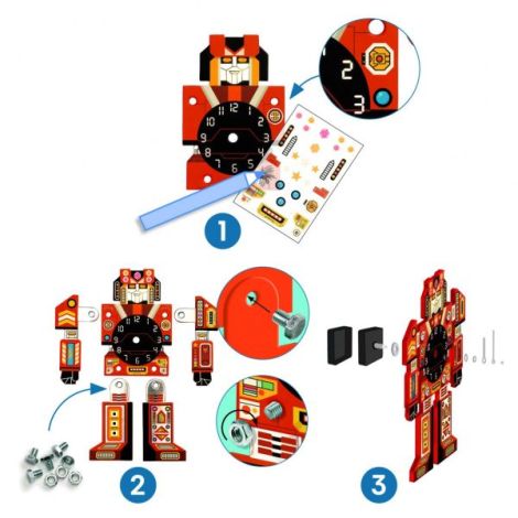 Joc creativ DIY Ceasul robot, Djeco - poza 4