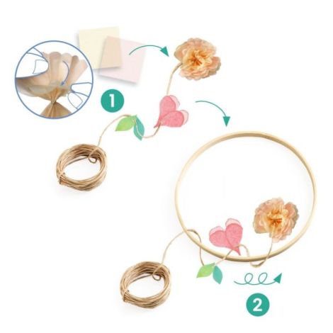 Joc creativ DIY Coronita cu flori Dalia, Djeco - poza 2